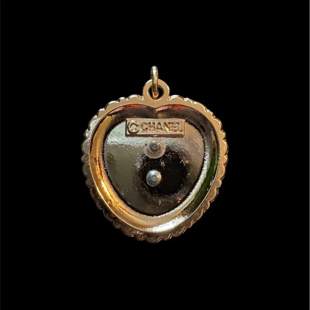 Chanel Red Heart Pendant with Gold Accents - Picture 2 of 2